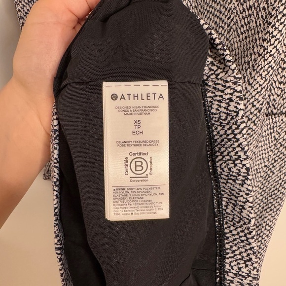 Athleta Delancey Textured Dress NWT XS Travel Work Spring Dress - Picture 6 of 7
